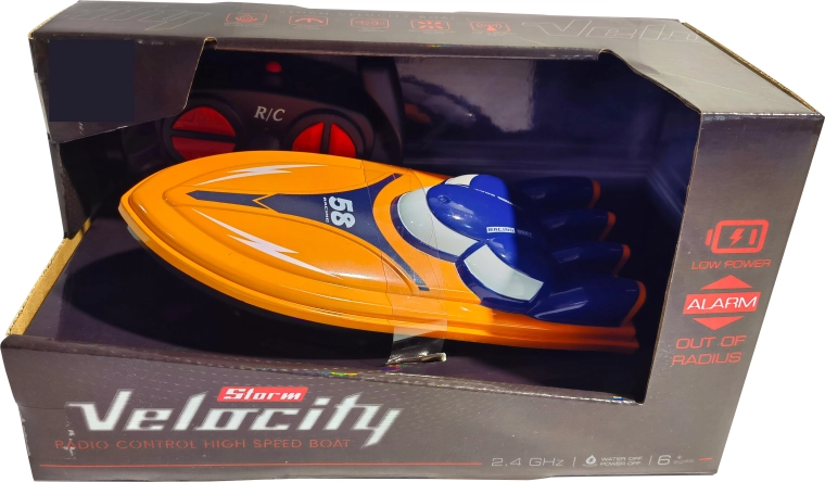 Bateau de course R/C Velocity 1:16 2,4 GHz orange