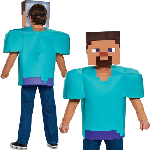 Déguisement enfant STEVE de MINECRAFT 137–149 cm (10–12 ans)