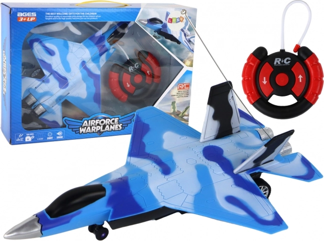 Avion de chasse télécommandé avec effets sonores et lumineux