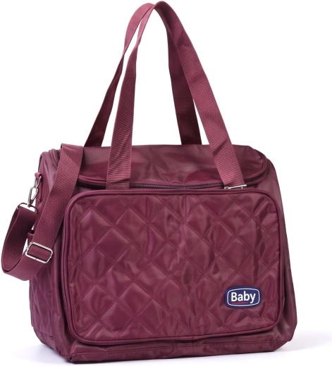 Sac à langer bordeaux