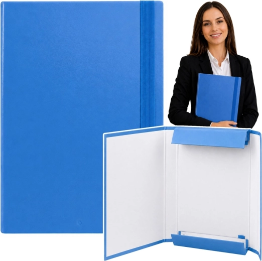 Chemise à rabats bleue pour documents A4 avec élastique, rigide - 1 pièce