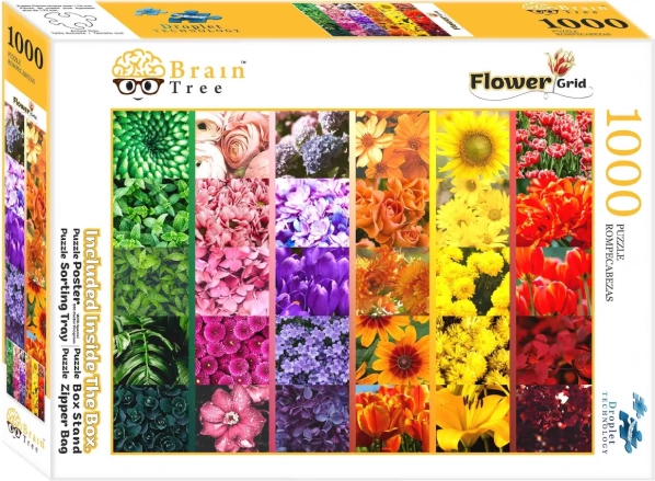 Puzzle BRAIN TREE Grille florale 1000 pièces