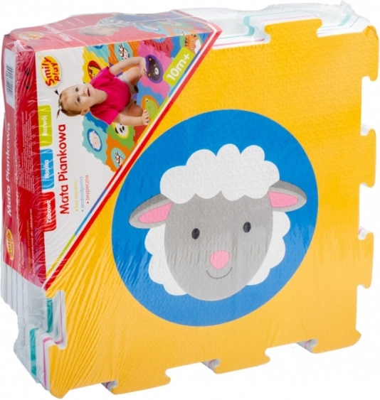 Tapis en mousse et puzzle animaux