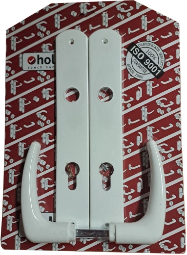 Poignée Klasik avec plaque XXL 90 mm PZ plastique blanc