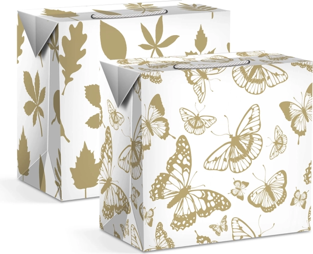Sac cadeau en papier de Noël pour bouteille - 1 pièce