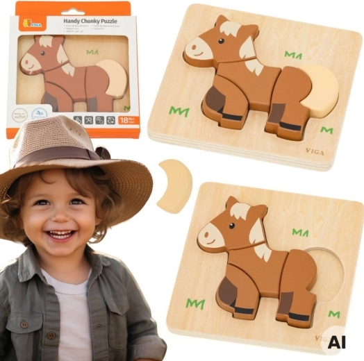 Puzzle en bois Viga Mon ami le cheval