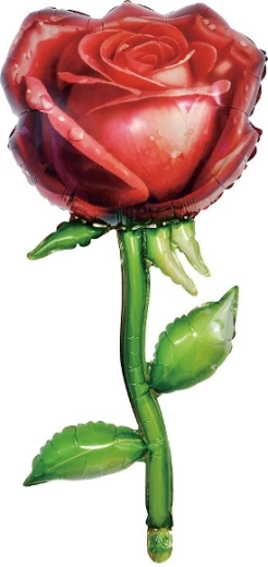 Ballon en aluminium en forme de rose
