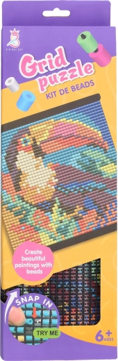 Mosaïque de perles toucan 31 × 32,5 cm