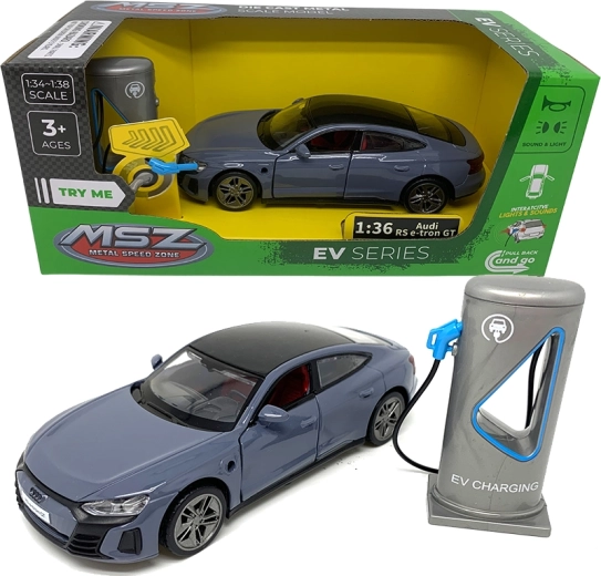 Modèle de voiture en métal 1:36 Audi e-tron GT avec lumières et sons