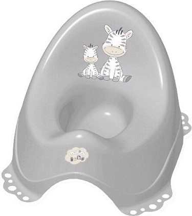 Maltex pot de nuit antidérapant avec musique Zebra, gris