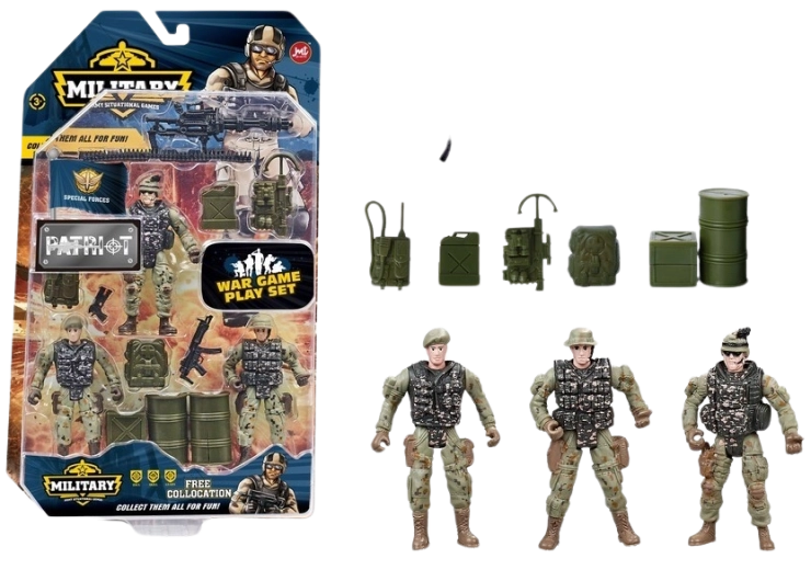 Soldats avec accessoires – set de jouets pour enfants