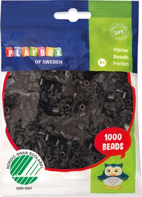 Playbox perles à repasser noires 1000 pcs