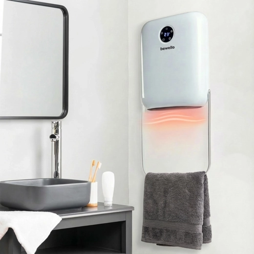 Chauffage mural avec porte-serviettes 800/2000 W blanc