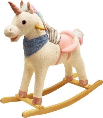 Licorne à bascule arc-en-ciel avec effets 74 × 33 × 65 cm