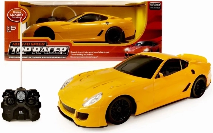 Top Racer voiture télécommandée jaune