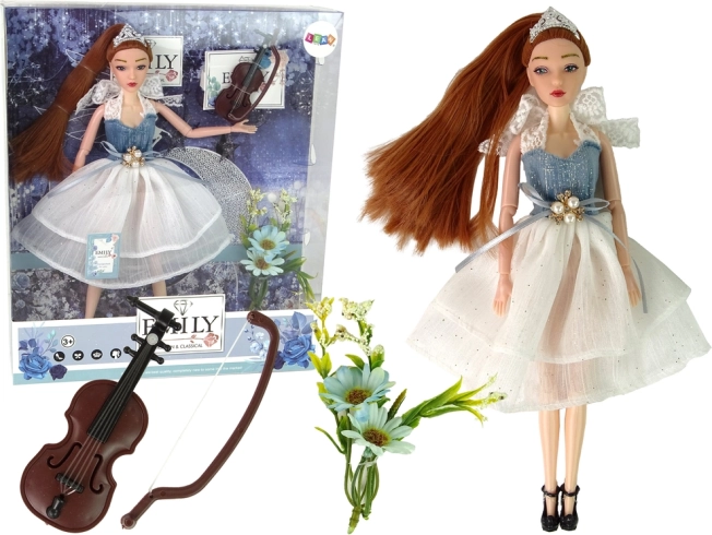 Poupée EMILY avec violon et fleurs