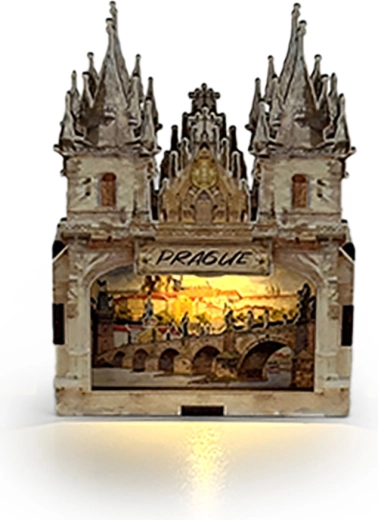 2Kids Toys Magnet 3D en bois Prague – Hradčany et pont Charles - 1 pièce