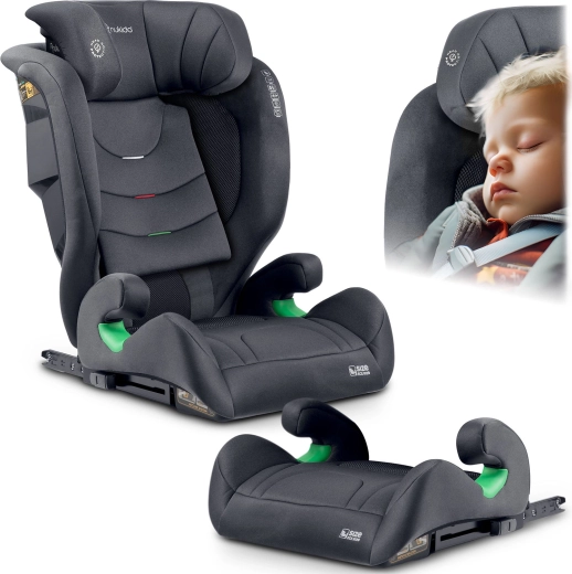 Siège auto pour enfant Nukido Louis Soft gris 100–150 cm ISOFIX i-Size