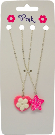 Colliers pour enfants avec cœur et étoile – set de 2 pièces