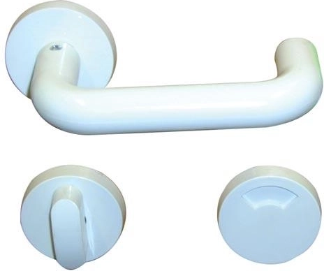 Poignée de WC intérieure avec indicateur – plastique blanc