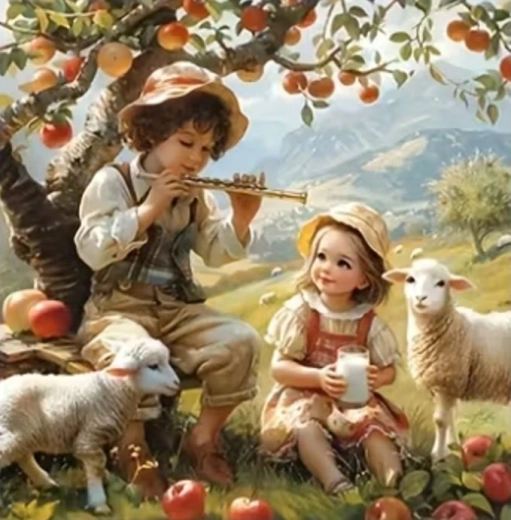 Norimpex Peinture par numéros Le berger sous l'arbre 40 × 50 cm
