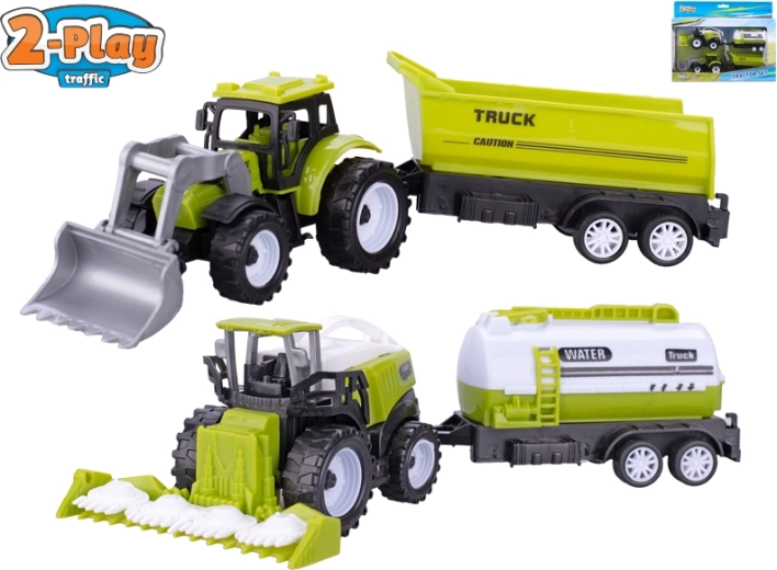 Tracteur pour enfants et moissonneuse-batteuse avec remorque 2-Play – ensemble de machines agricoles