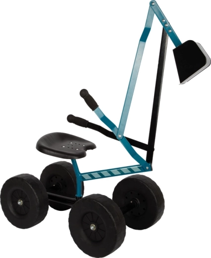 small foot pelleteuse à pédales pour enfants avec roues bleu