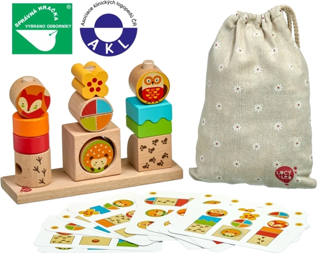 Lucy & Leo Jour et nuit – puzzle en bois avec modèles