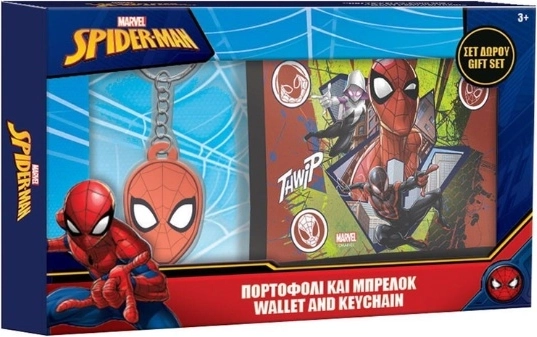 Portefeuille pour enfant avec porte-clés Spider-Man