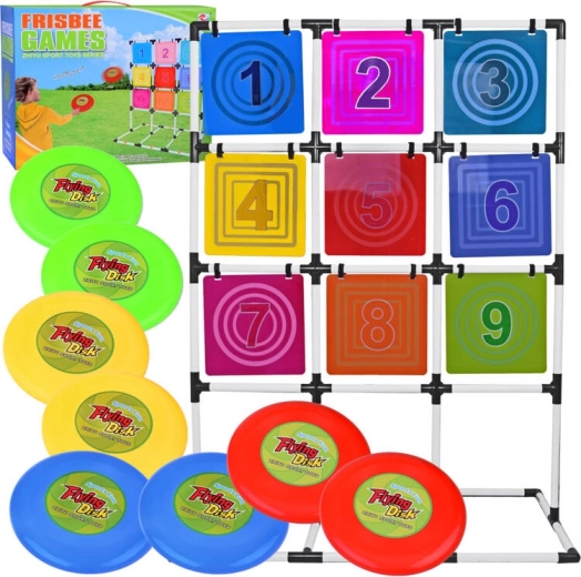Jeu d’adresse lancer sur cible avec frisbee, set pour enfants