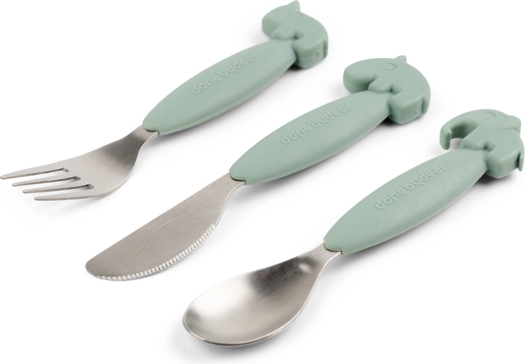 Done by Deer set de couverts Easy-grip Deer friends vert