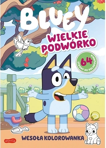 Bluey – grande cour, coloriage joyeux