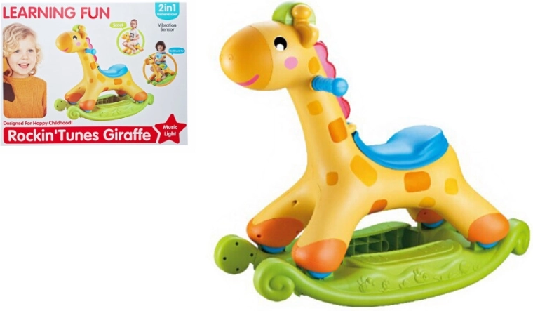 Jouet à bascule girafe avec musique et lumières