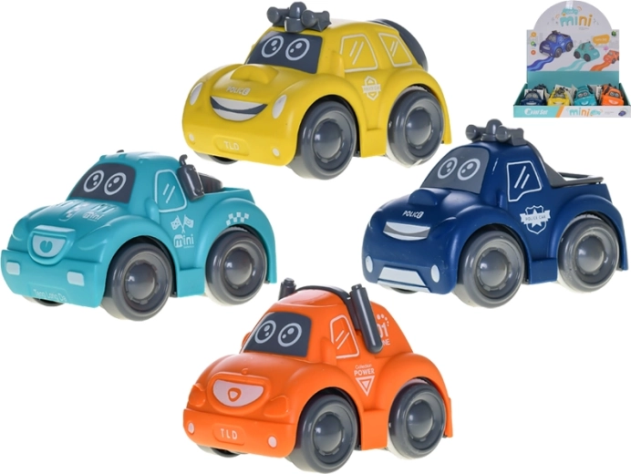 Petite voiture de police à inertie 8,5 cm – 4 modèles