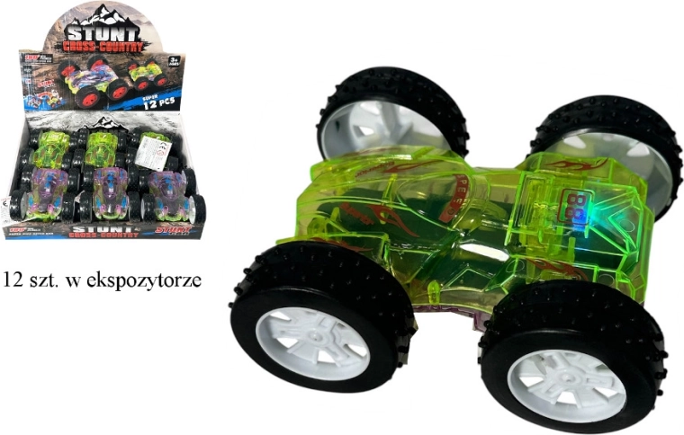 Voiture cascadeuse tout-terrain retournante avec lumière et son - 1 pièce