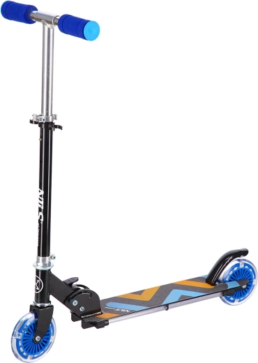 Trottinette pliable pour enfants avec roues LED NILS Extreme HD025 bleue