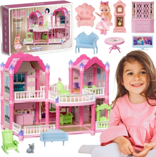 Maison de poupées Woopie, villa de jardin avec 156 pièces