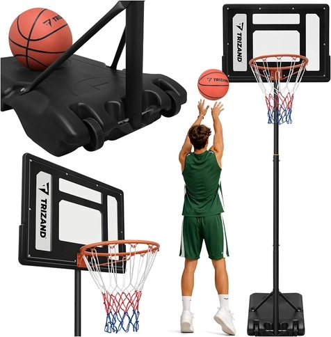 Panier de basket portable TRIZAND avec hauteur réglable 259 cm