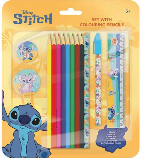 Set de crayons de couleur Lilo & Stitch