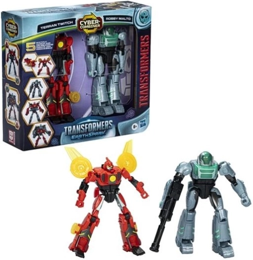 Transformers EarthSpark Cyber Combiner – coffret Terran Twitch et Robby Malto