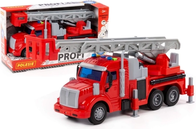 Camion de pompiers Profil avec propulsion à inertie, lumières et sons