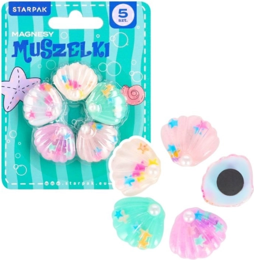 Aimants en forme de coquillage 30 mm - lot de 5 pièces