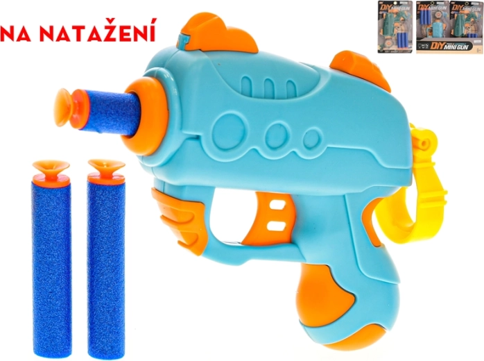 Pistolet enfant à armement manuel avec cible et 3 fléchettes en mousse