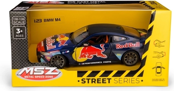 Modèle de voiture MSZ BMW M4 Red Bull à l’échelle 1:23