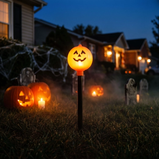 Lampe citrouille d'Halloween à planter, à piles