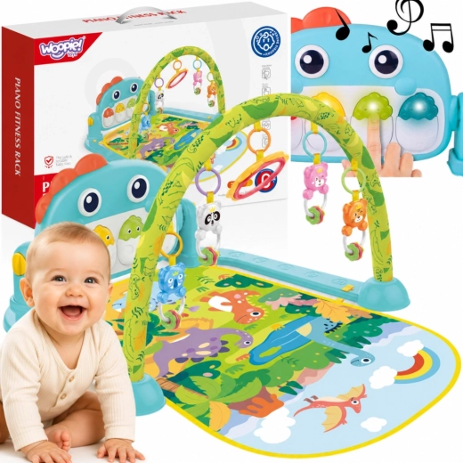 Tapis d’éveil Woopie pour bébé avec arche dinosaure