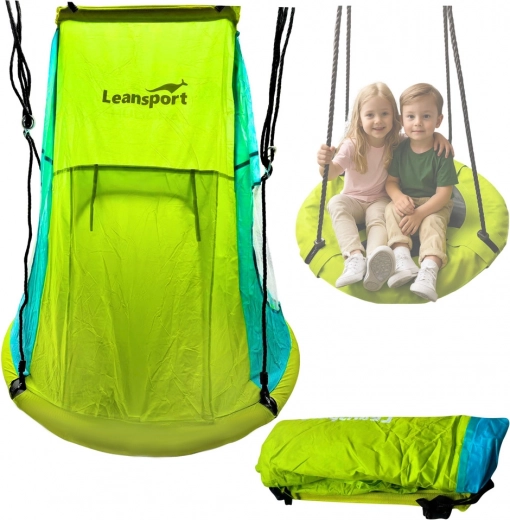 Tente verte pour balançoire type Nids