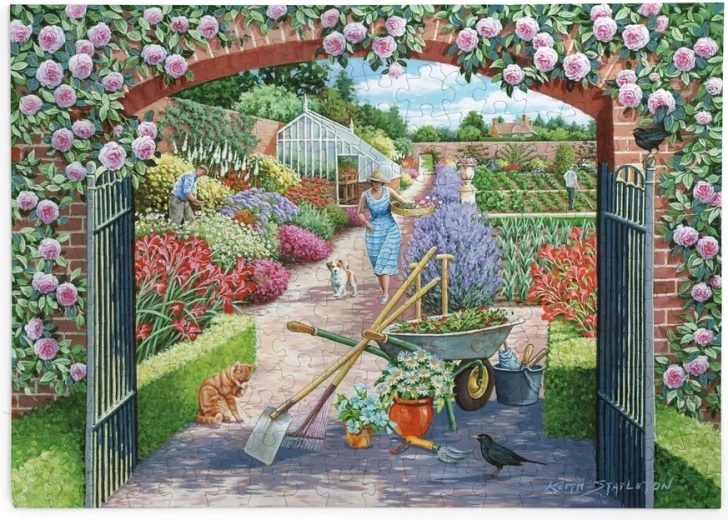 Puzzle House of Puzzles Le jardin caché derrière le mur, 250 grandes pièces
