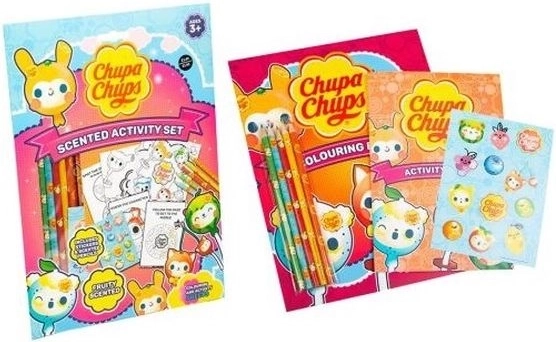 Chupa Chups coloriages parfumés avec autocollants et crayons de couleur