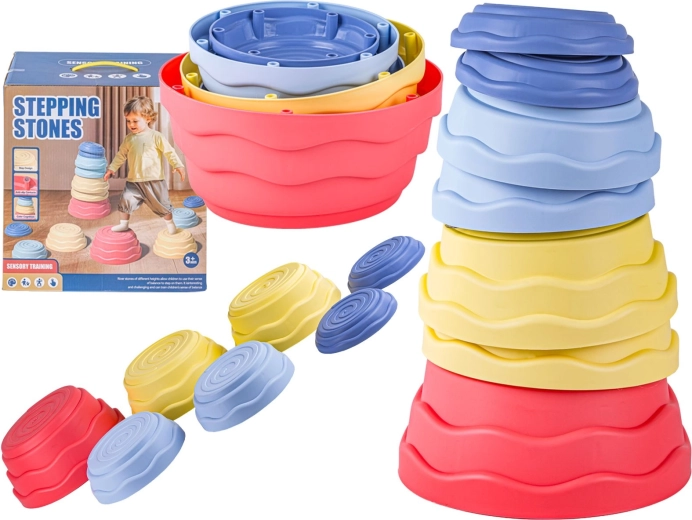 Parcours d’équilibre sensoriel pour enfants – pierres d’équilibre 7 pcs
